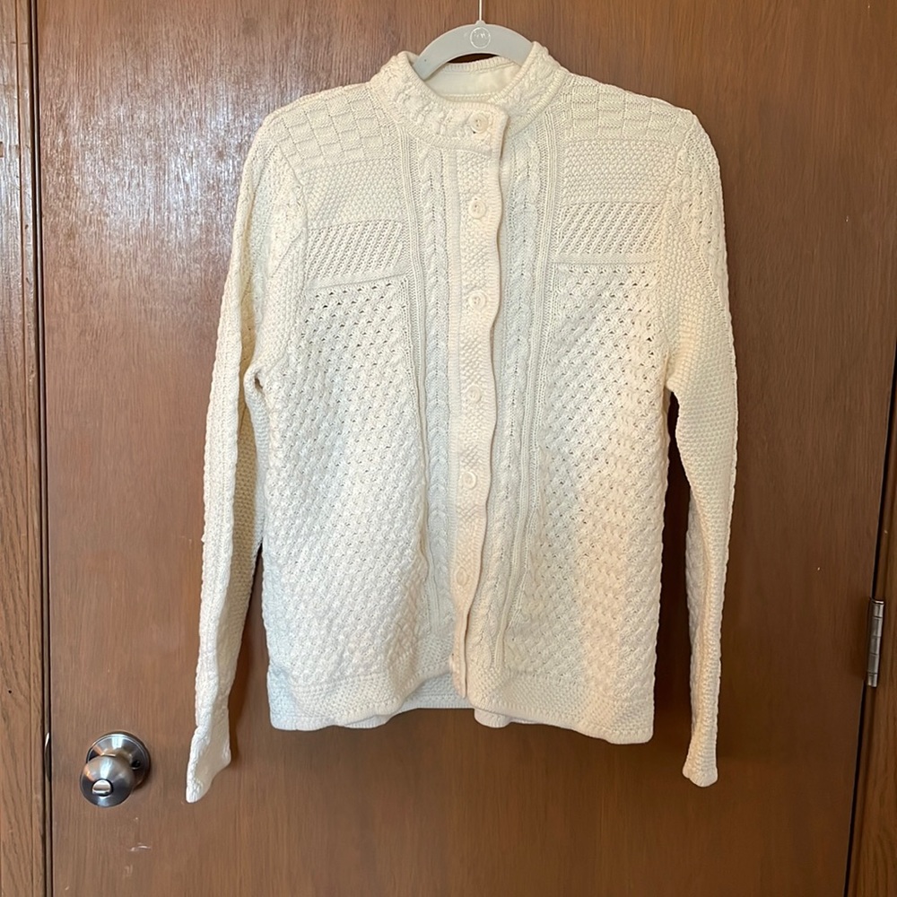LL Bean White Sweater